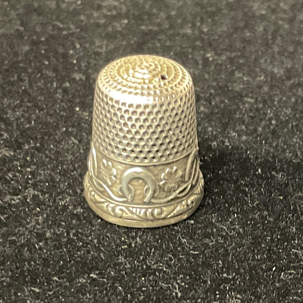 Vintage Ornate Silver Thimble